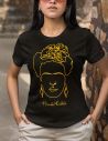 T-shirt woman Frida Kahlo Official Gold Line Art style - Blasfemus