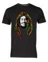 Men T-shirt  - Bob Marley reggae - white short sleeves Blasfemus