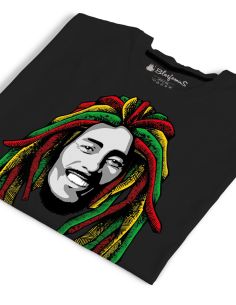 Men T-shirt  - Bob Marley reggae - white short sleeves Blasfemus