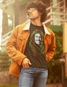 t-shirt Bob Marley nera indossata Blasfemus