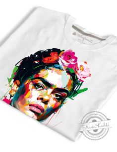 T-shirt woman Frida Kahlo Official colors energy art style - Blasfemus