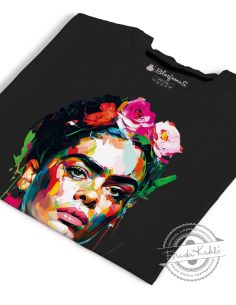 T-shirt woman Frida Kahlo Official colors energy art style - Blasfemus