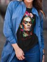 T-shirt woman Frida Kahlo Official colors energy art style - Blasfemus