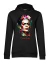 Felpa Cappuccio Donna Frida Kahlo Colors Energy - nera