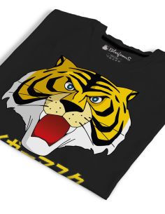 T-shirt Tiger Man - Naoto Date - Anime Manga cartoon 80s - black