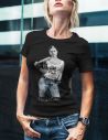 T-shirt donna Frida Kahlo Girl Power - nera - Blasfemus