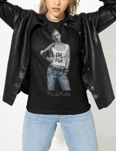 T-shirt woman Frida Kahlo Official Girl Power - nera