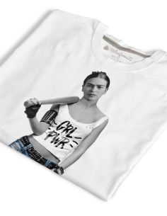 T-shirt woman Frida Kahlo Official Girl Power - bianca