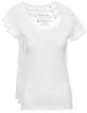 Basic women's t-shirt - short sleeve cotton t-shirt - 3 pack - wide crew neck - Blasfemus