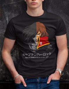 T-Shirt Uomo Capitan Harlock - Anime Cartoni Animati Anni 80 -