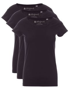 t-shirt donna basic - maglietta maniche corte in cotone - pacco