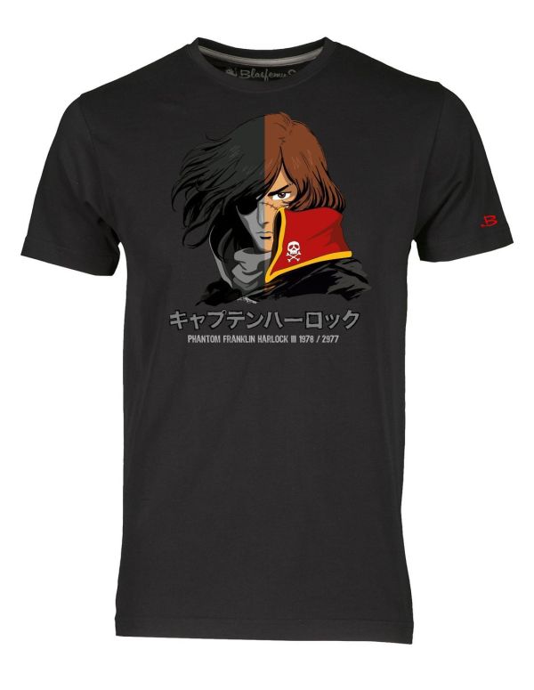 T-Shirt Uomo Capitan Harlock - Anime Cartoni Animati Anni 80 -