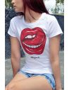 T-shirt donna - Bocca lingua red passion blasfemus