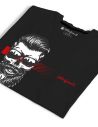 T-shirt uomo nera - Teschio con barba e occhiali - Blasfemus