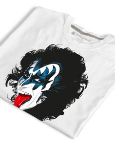 T-shirt uomo bianca - Kiss Gene Simmons Blasfemus