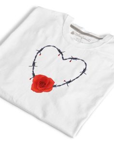 T-shirt donna - Cuore e rosa centrale Blasfemus