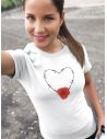 T-shirt donna - Cuore e rosa centrale Blasfemus