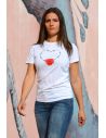 T-shirt donna - Cuore e rosa centrale Blasfemus