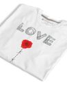 T-shirt donna - Love rosa e filo spinato - Blasfemus