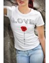 T-shirt donna - Love rosa e filo spinato - Blasfemus