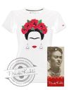 T-shirt donna - Frida Kahlo Ufficiale con rose rosse e orecchini  - Blasfemus