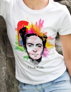 T-shirt woman - Frida Kahlo Official Popart style - Blasfemus