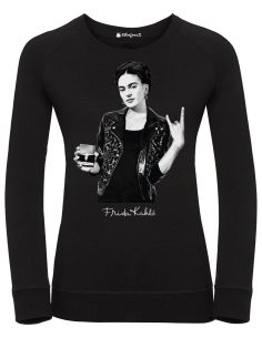 Felpa donna - Frida Kahlo Ufficiale stile rock - girocollo - Blasfemus